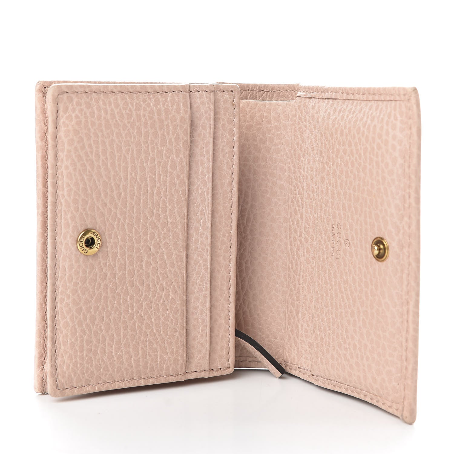 Gucci Pebbled Calfskin Butterfly Card Case Perfect Pink 5 of 7