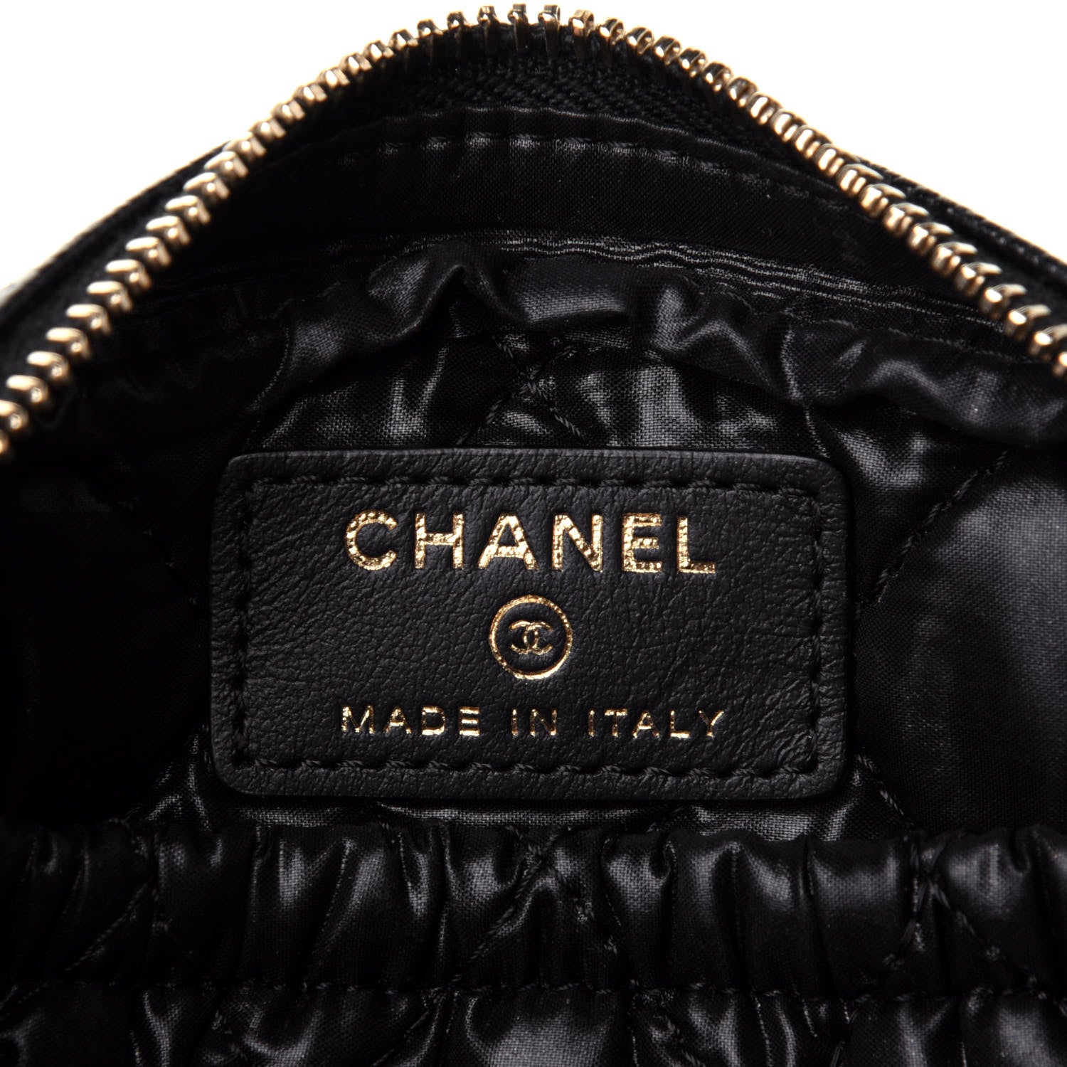 Chanel Caviar Quilted Small Curvy Pouch Cosmetic Case Black 6 of 11