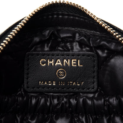 Chanel Caviar Quilted Small Curvy Pouch Cosmetic Case Black 6 of 11