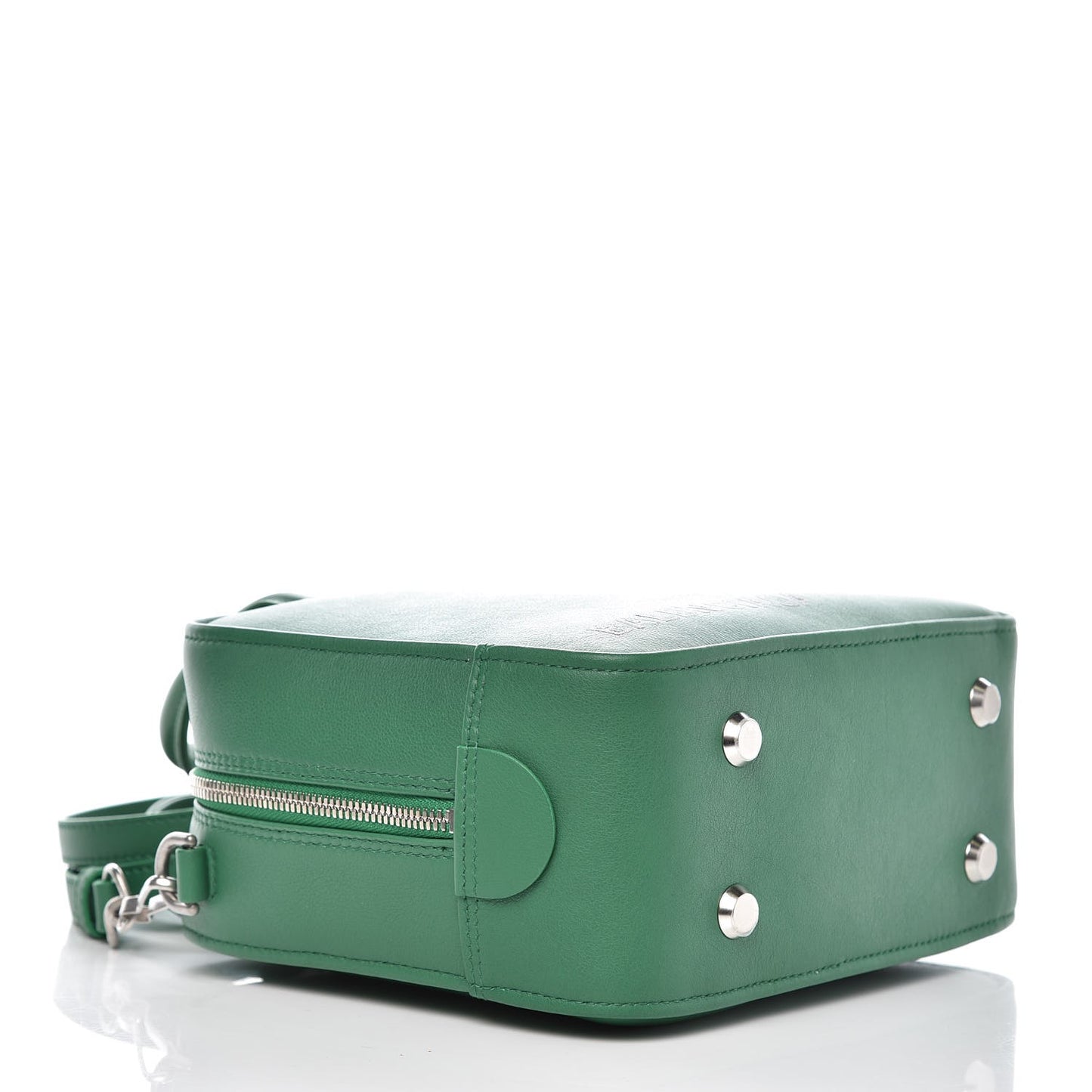 Shiny Day Calfskin XS Triangle Square Bag Vert Irlandais