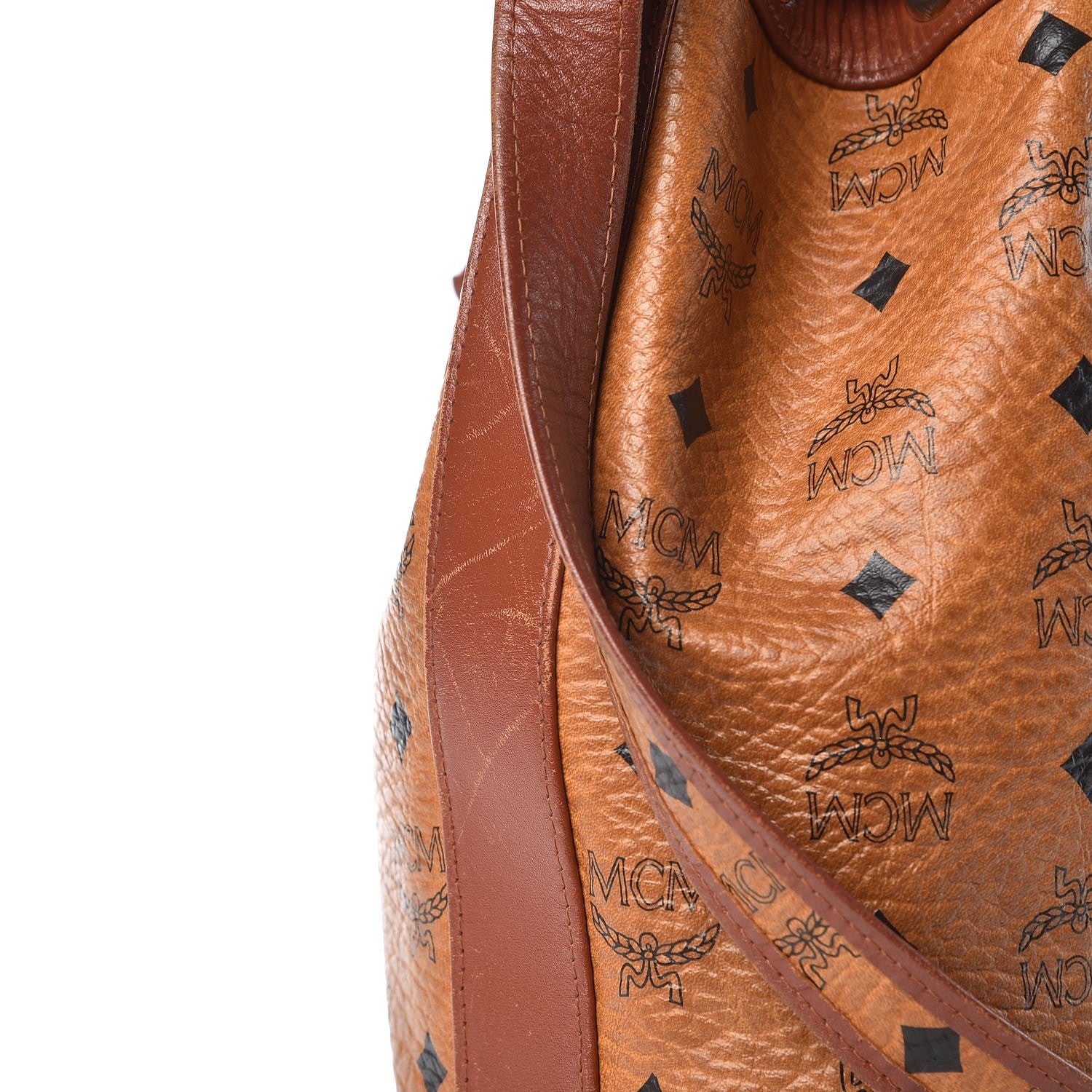 MCM Visetos Drawstring Bag Cognac 20 of 26