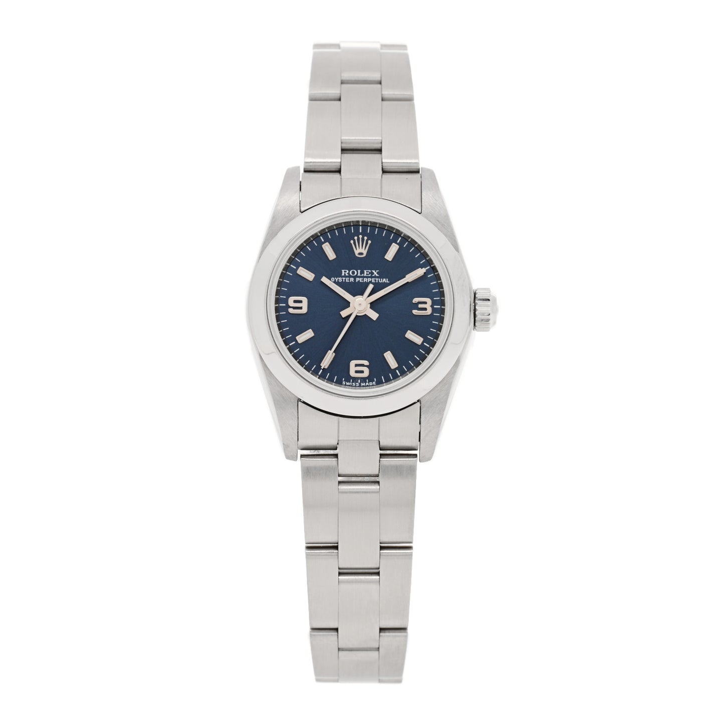 Stainless Steel 24mm Oyster Perpetual Watch Blue 76080