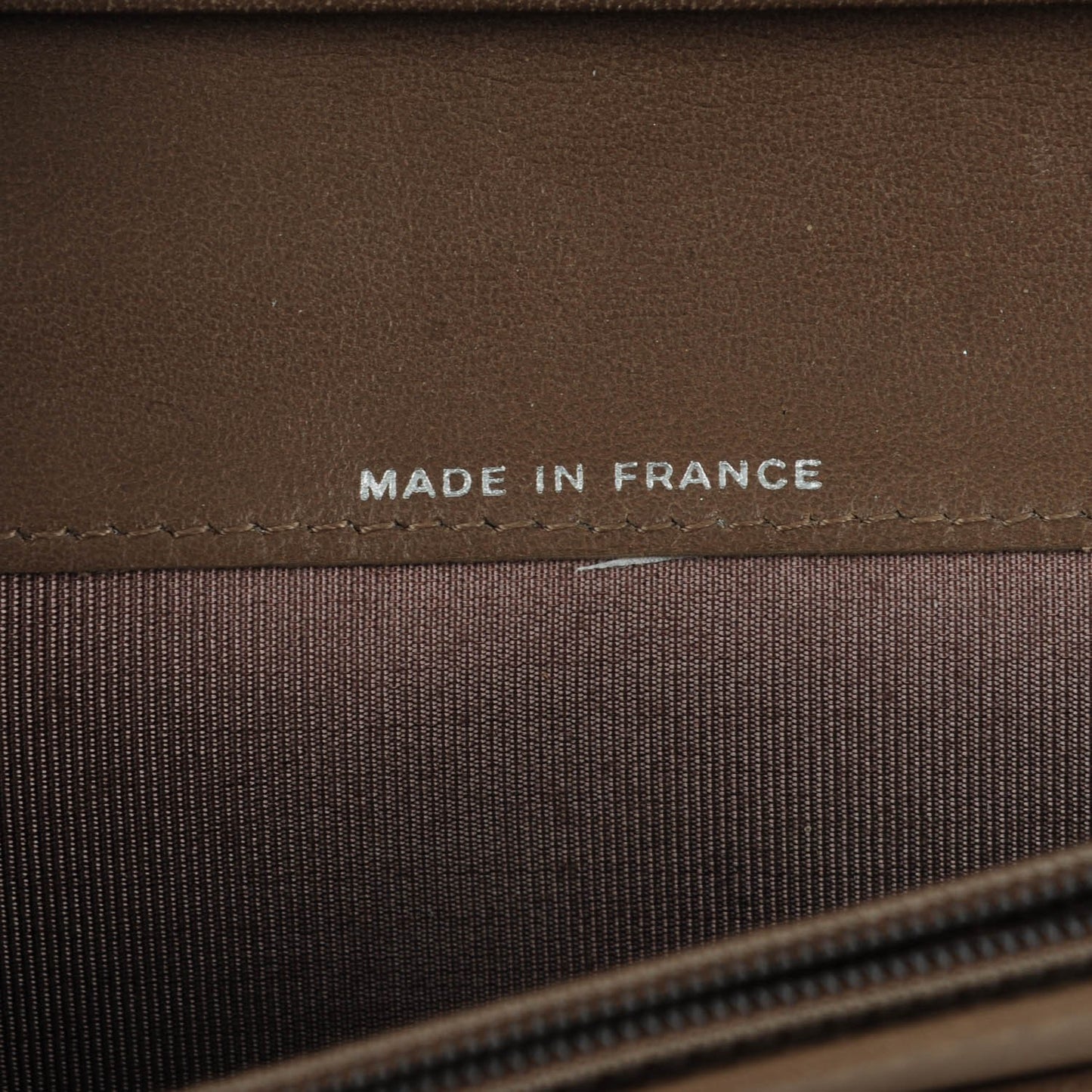 Lambskin Quilted Yen Wallet Dark Brown
