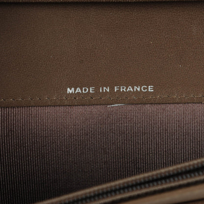 Chanel Lambskin Quilted Yen Wallet Dark Brown 7 of 9