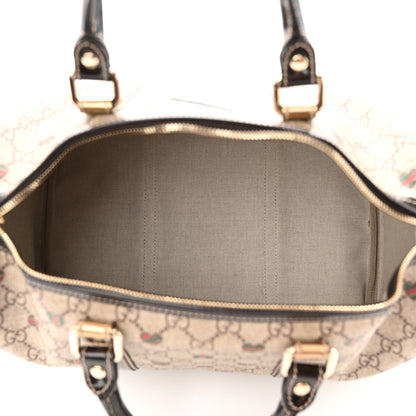 Gucci GG Plus Monogram Hearts Medium Joy Boston Dark Brown 5 of 14