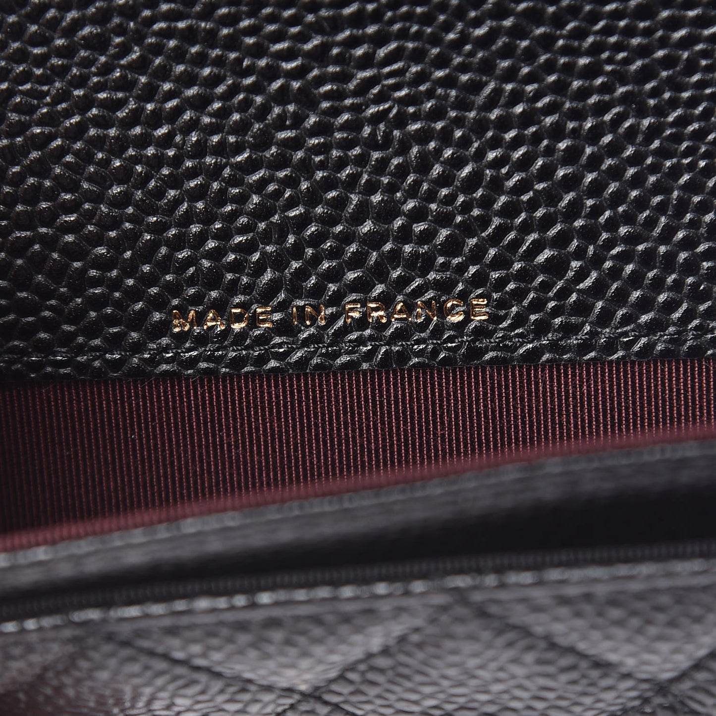 Caviar Quilted Flap Card Holder Black