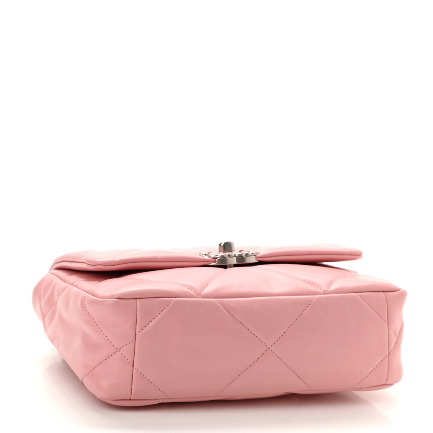 Goatskin Quilted Medium Chanel 19 Flap Light Pink