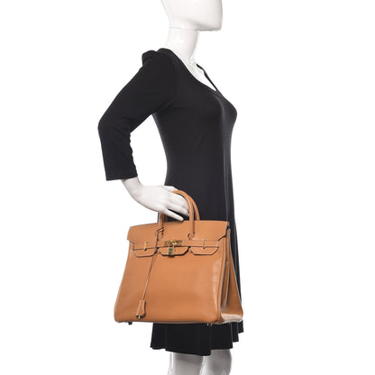 Hermes Vache Natural HAC Birkin 32 2 of 12