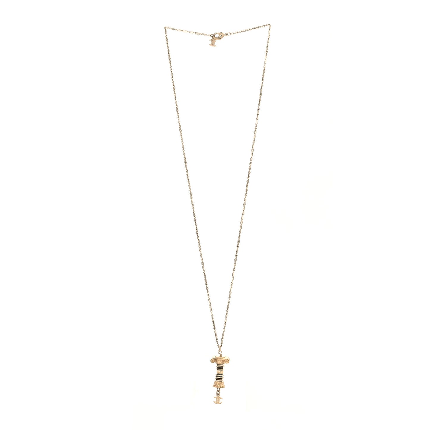 Ancient Greek Column CC Necklace Gold