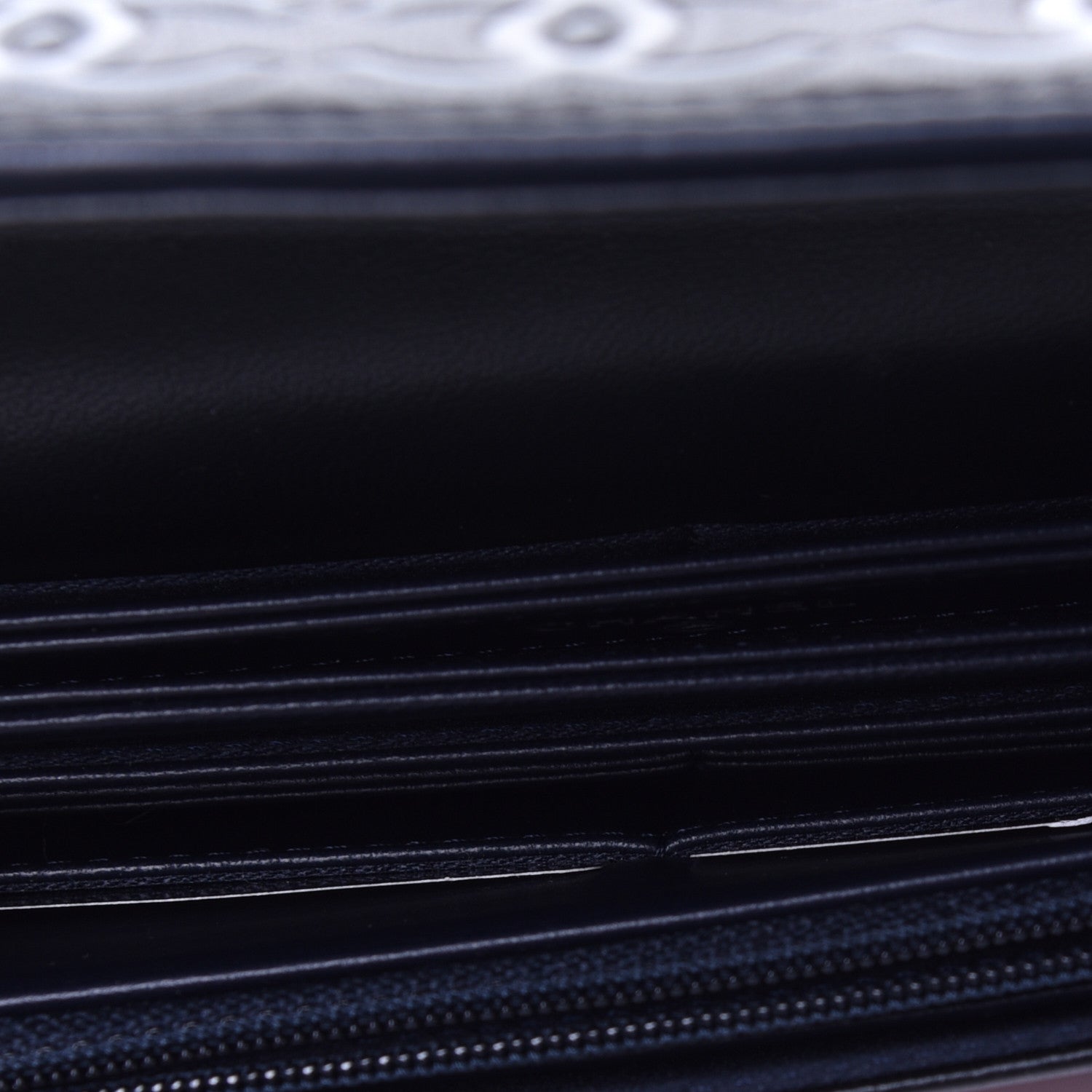 Chanel Lambskin Airlines Wallet On Chain WOC Blue Black Red 7 of 16