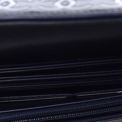 Chanel Lambskin Airlines Wallet On Chain WOC Blue Black Red 7 of 16