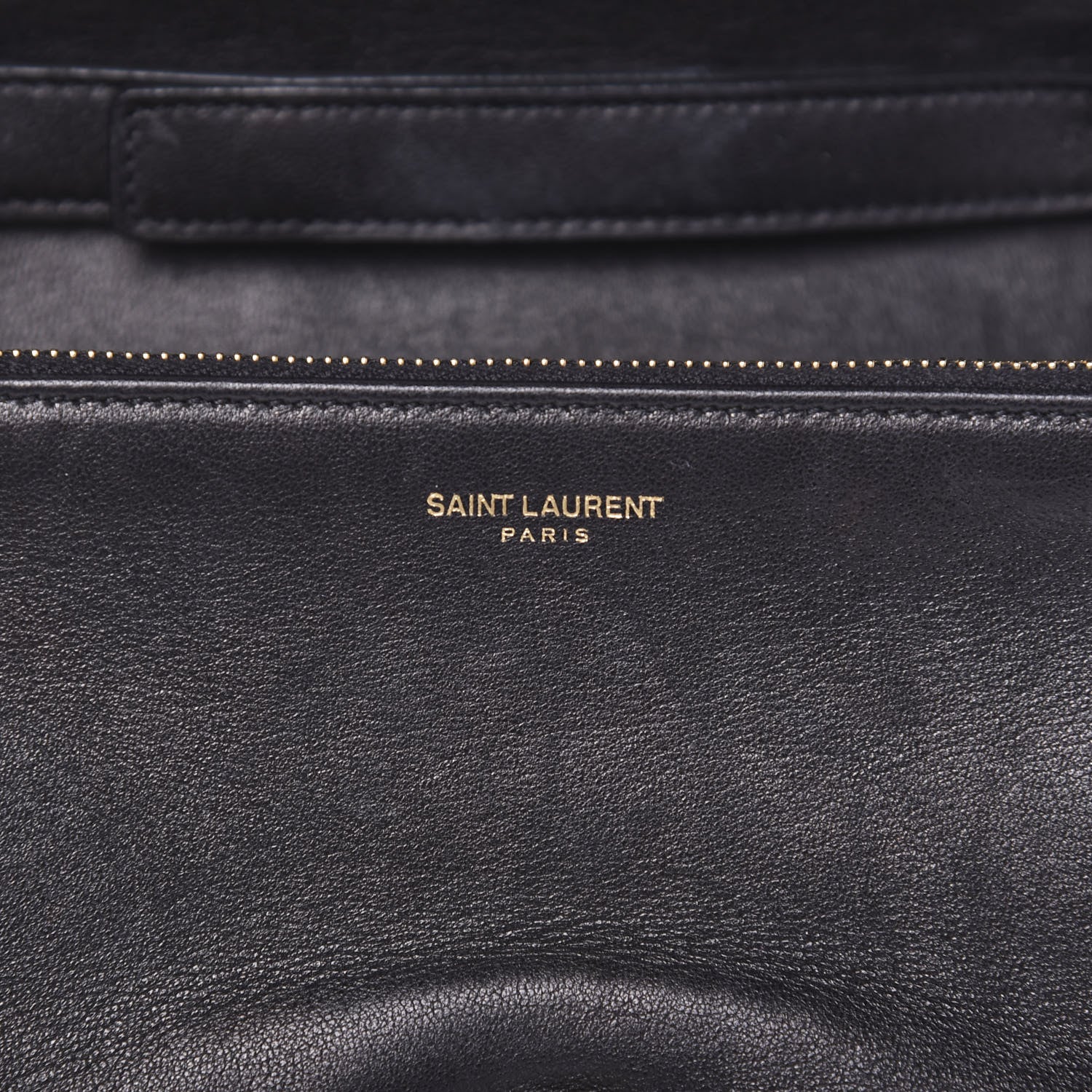 Saint Laurent Lambskin Diamond Quilted Monogram Angie Chain Bag Black 8 of 15