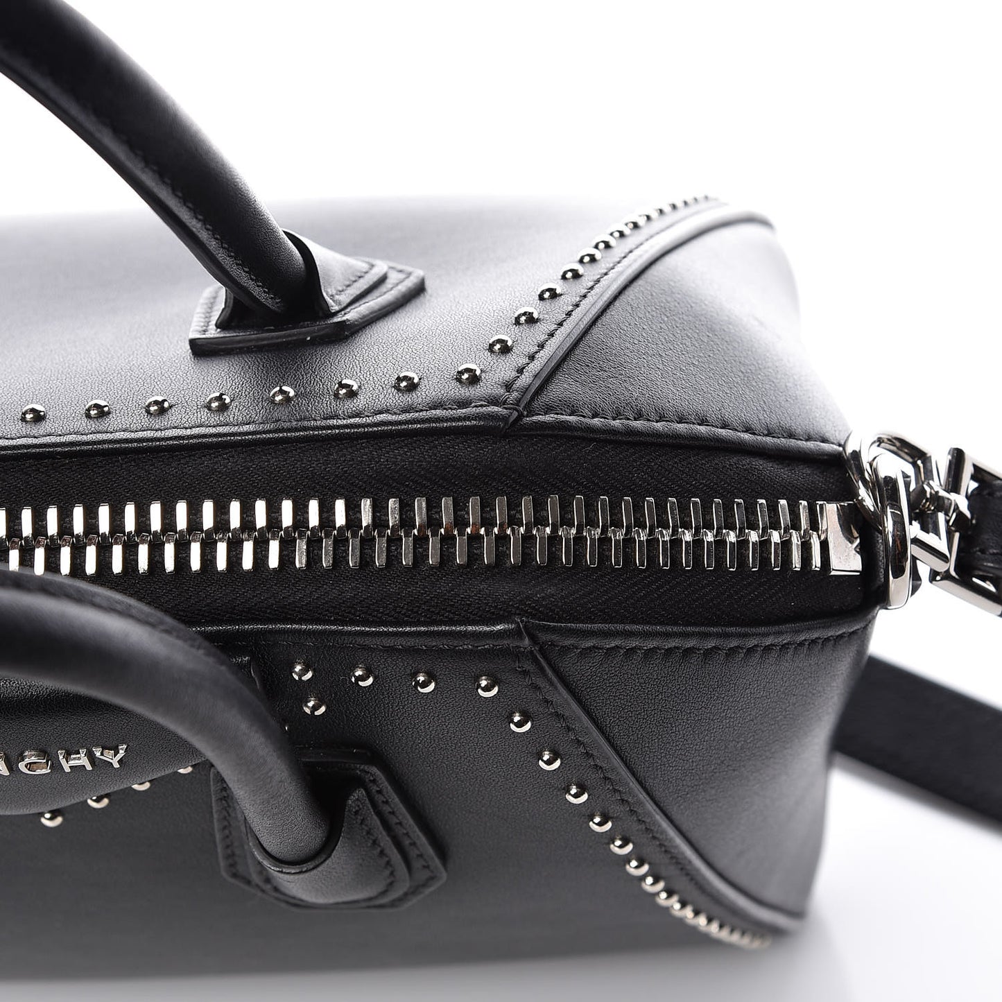 Smooth Calfskin Mini Studded Antigona Black