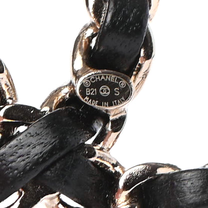 Chanel Lambskin Chain CC Brooch Black Gold 4 of 4