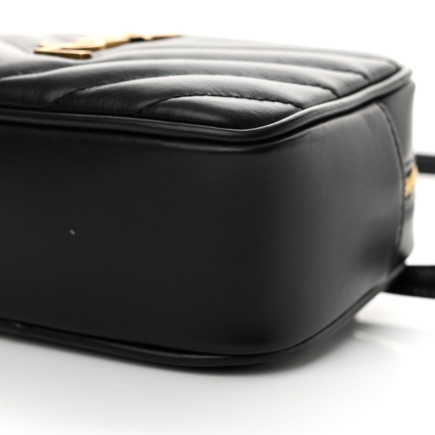 Calfskin Matelasse Monogram Lou Belt Bag Black