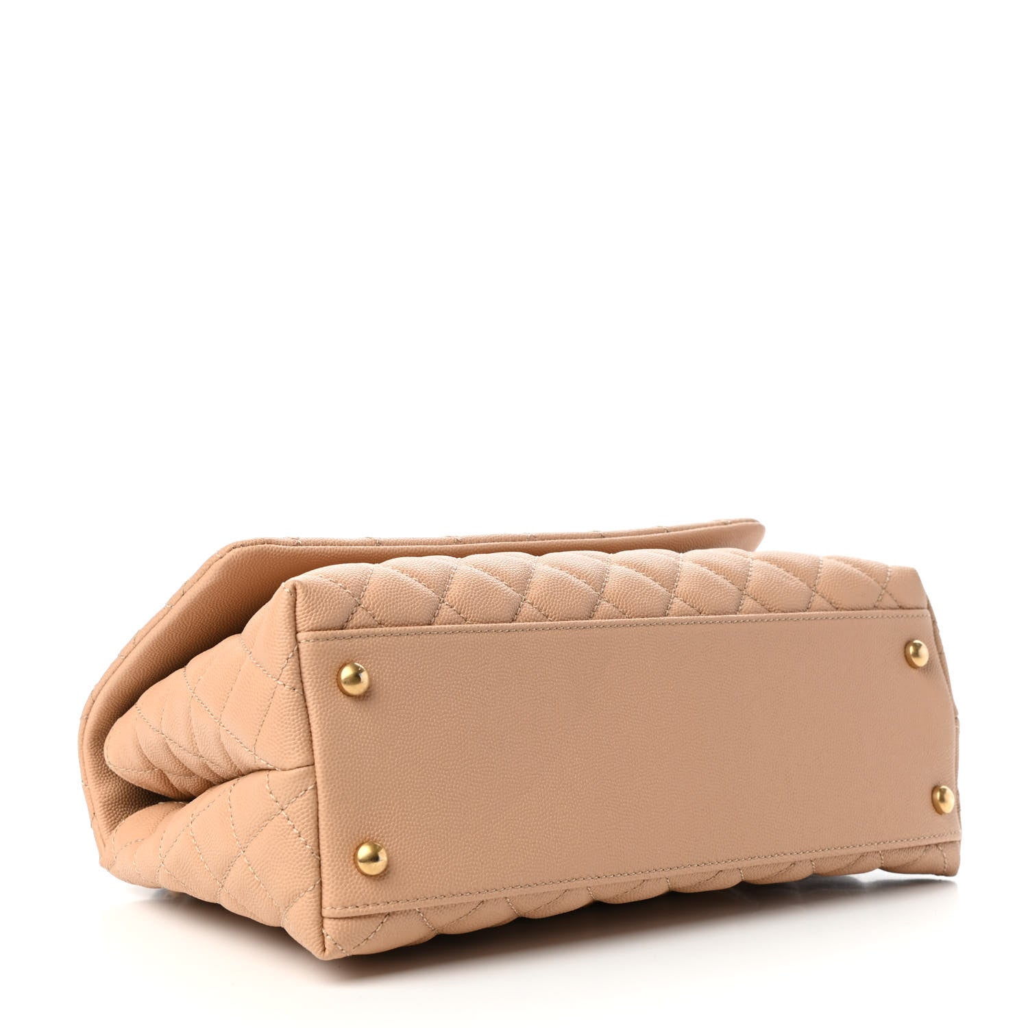 Chanel Caviar Lizard Embossed Quilted Small Coco Handle Flap Beige 4 of 9