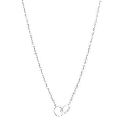Cartier 18K White Gold Interlocking LOVE Necklace 1 of 5