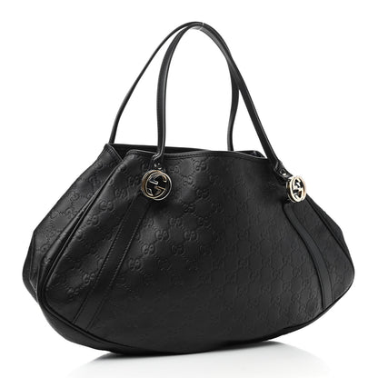 Gucci Guccissima Medium GG Twins Shoulder Bag Black 2 of 8