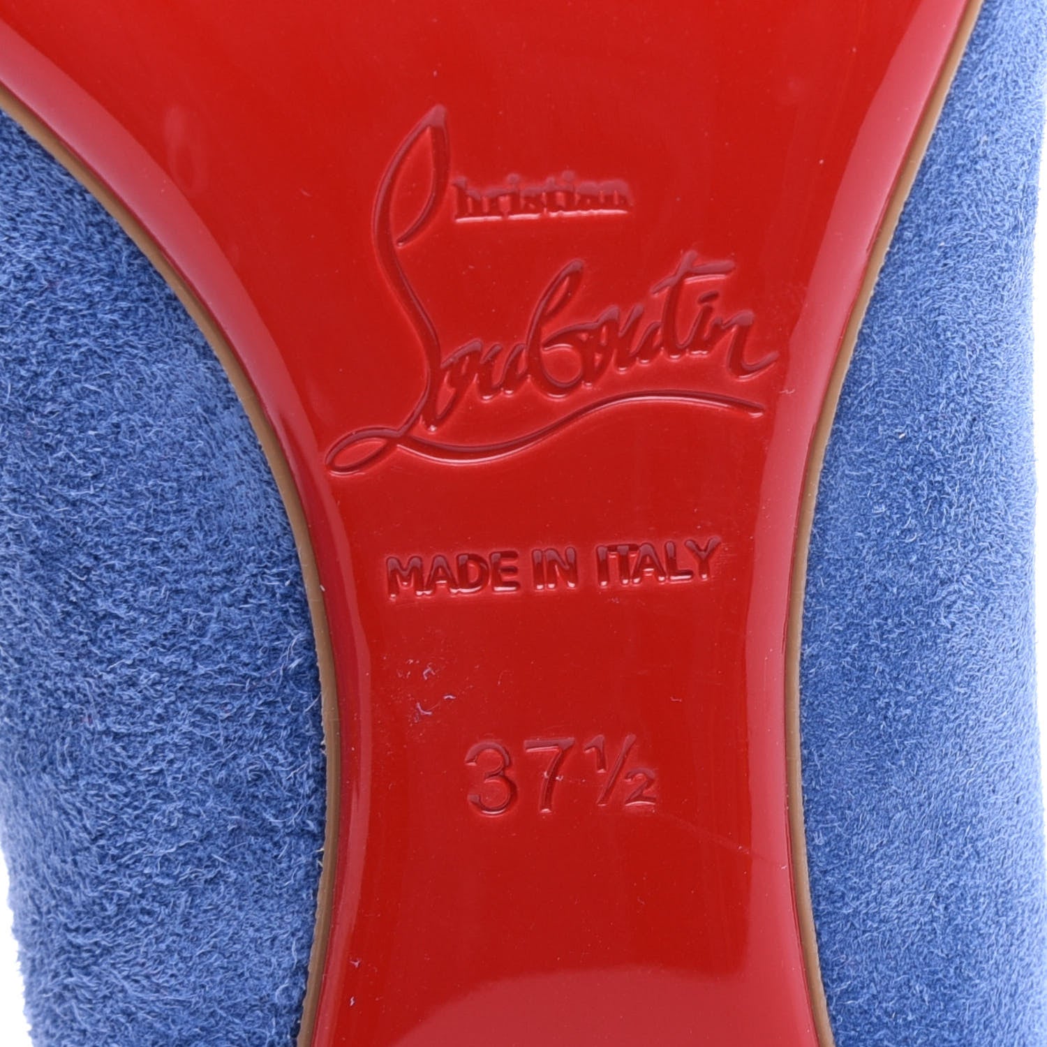 Christian Louboutin Veau Velours Ballalla Pointy Toe Flats 37.5 Jeans 9 of 10