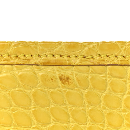 Hermes Matte Alligator Jige Duo Clutch Mimosa 10 of 11