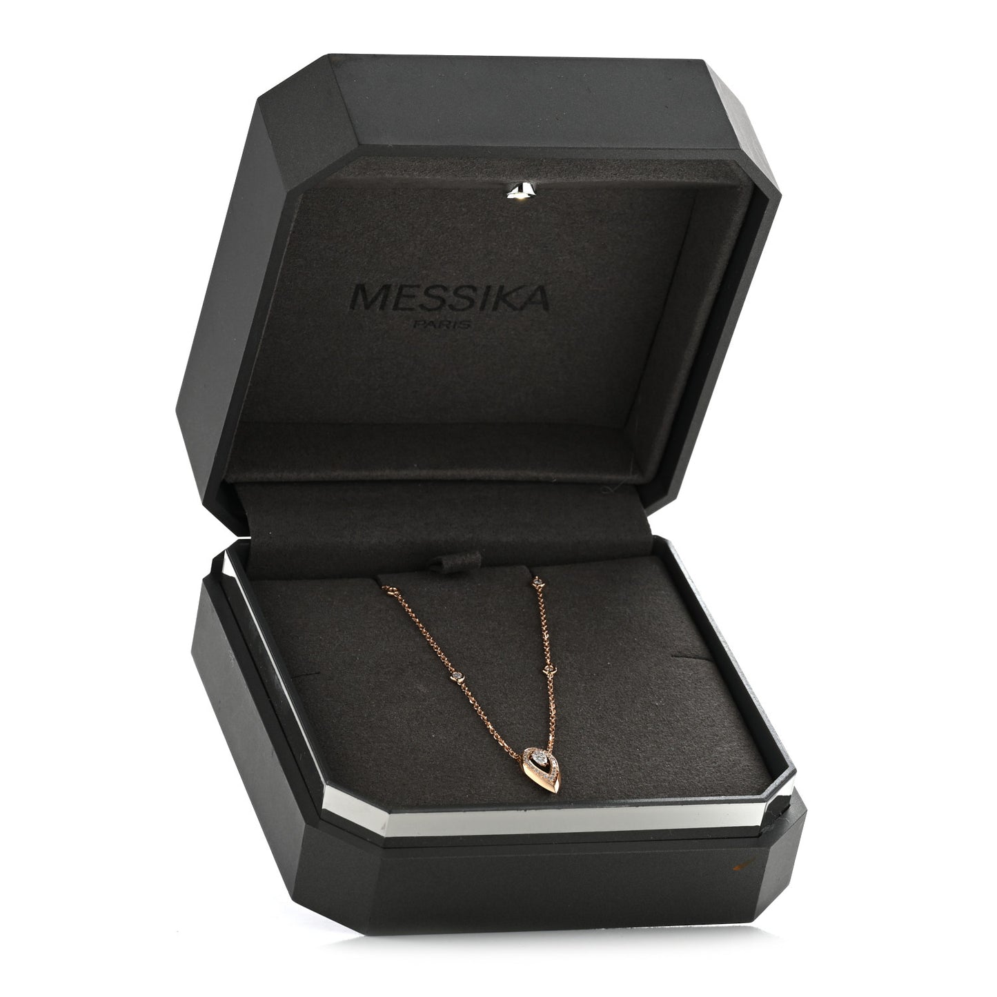 18K Rose Gold Diamond Fiery Necklace