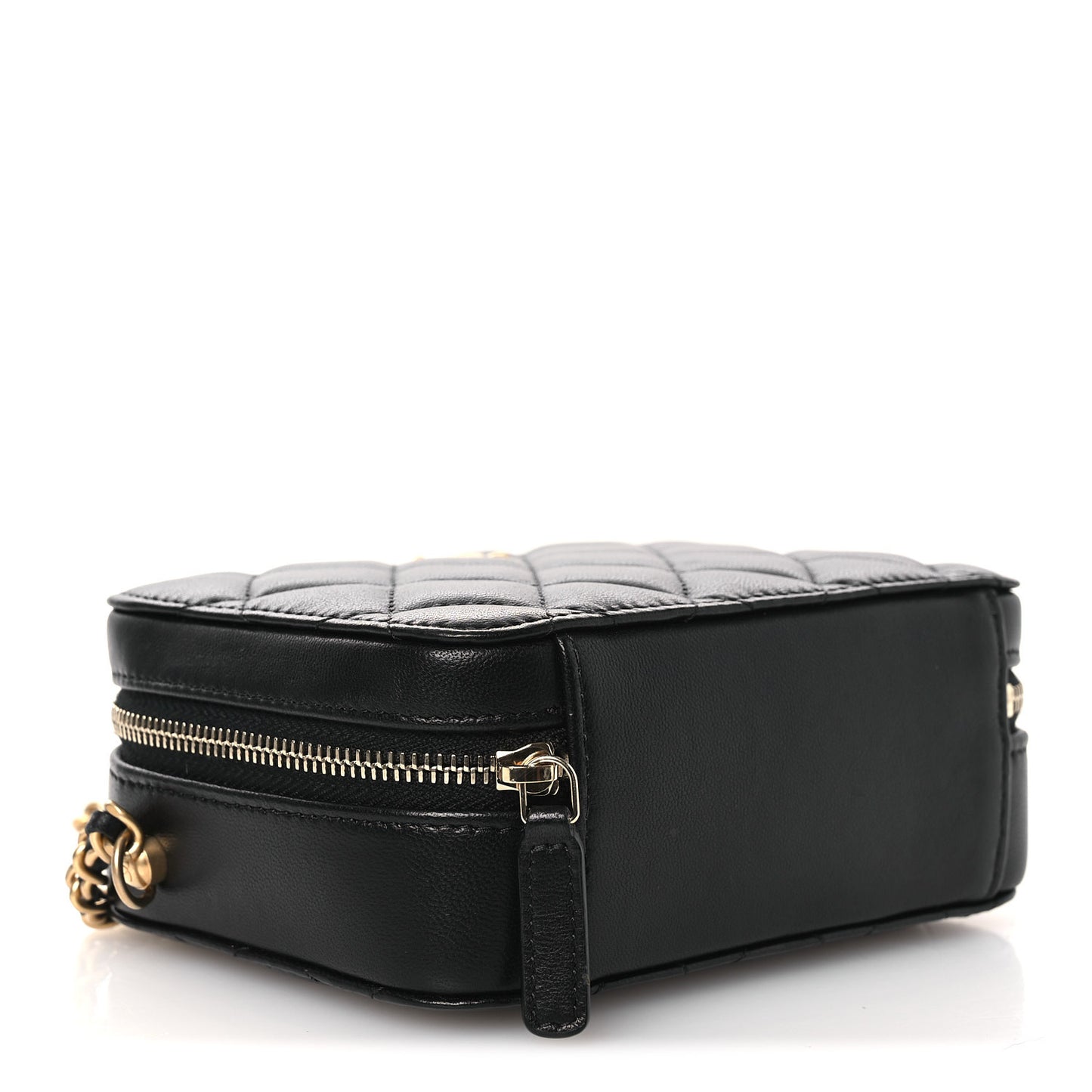 Lambskin Quilted CC Pearl Crush Camera Case Black