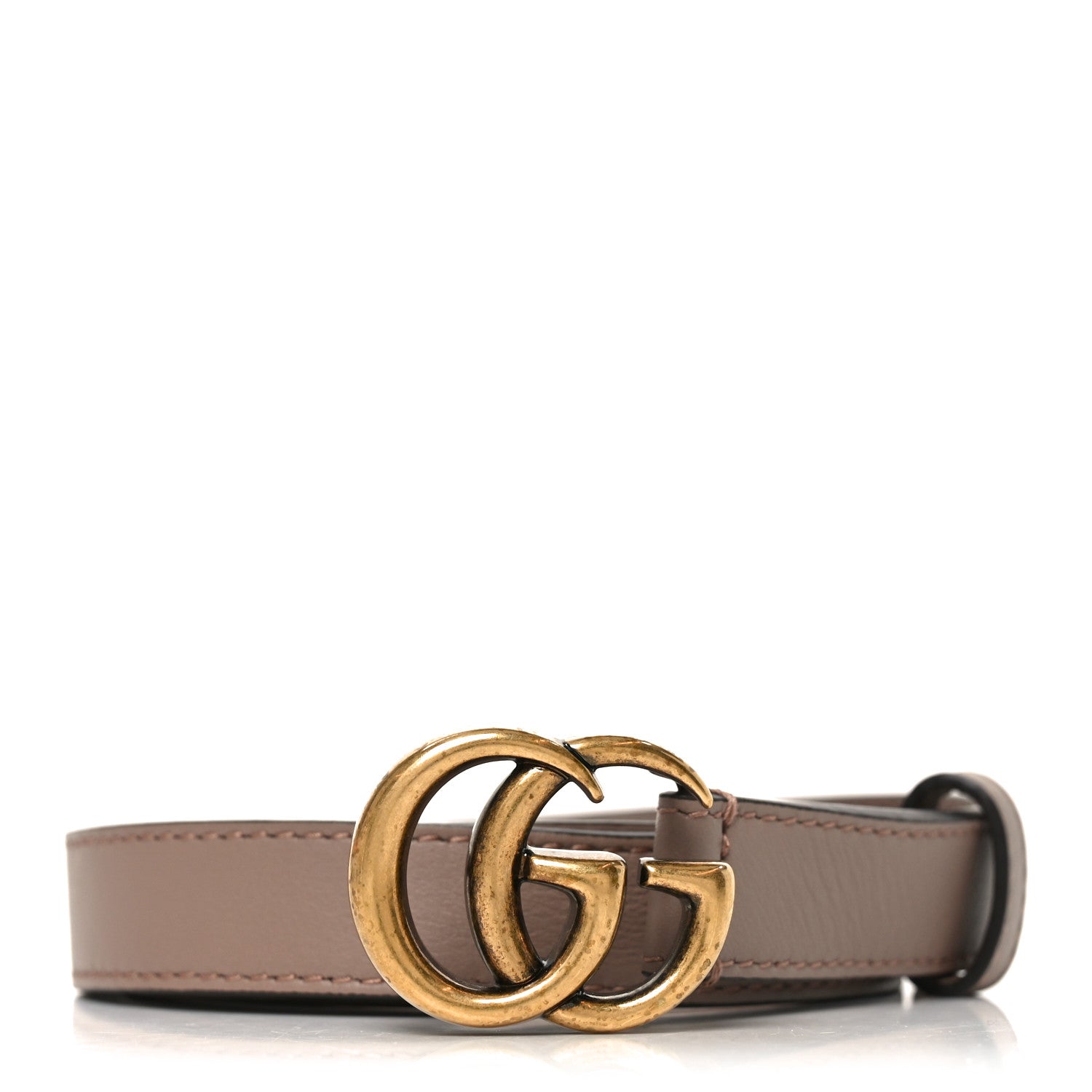 Gucci Calfskin Double G 20mm Belt 80 32 Porcelain Rose 1887502