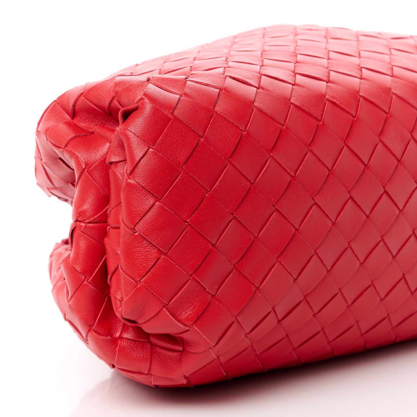 Nappa Maxi Intrecciato The Pouch Oversized Clutch Bright Red