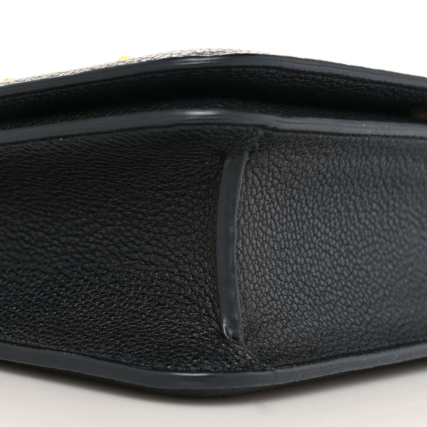 Grained Calfskin Small Tara Clutch Black