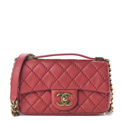 Chanel Calfskin Quilted Mini Urban Day Flap Red 1 of 8