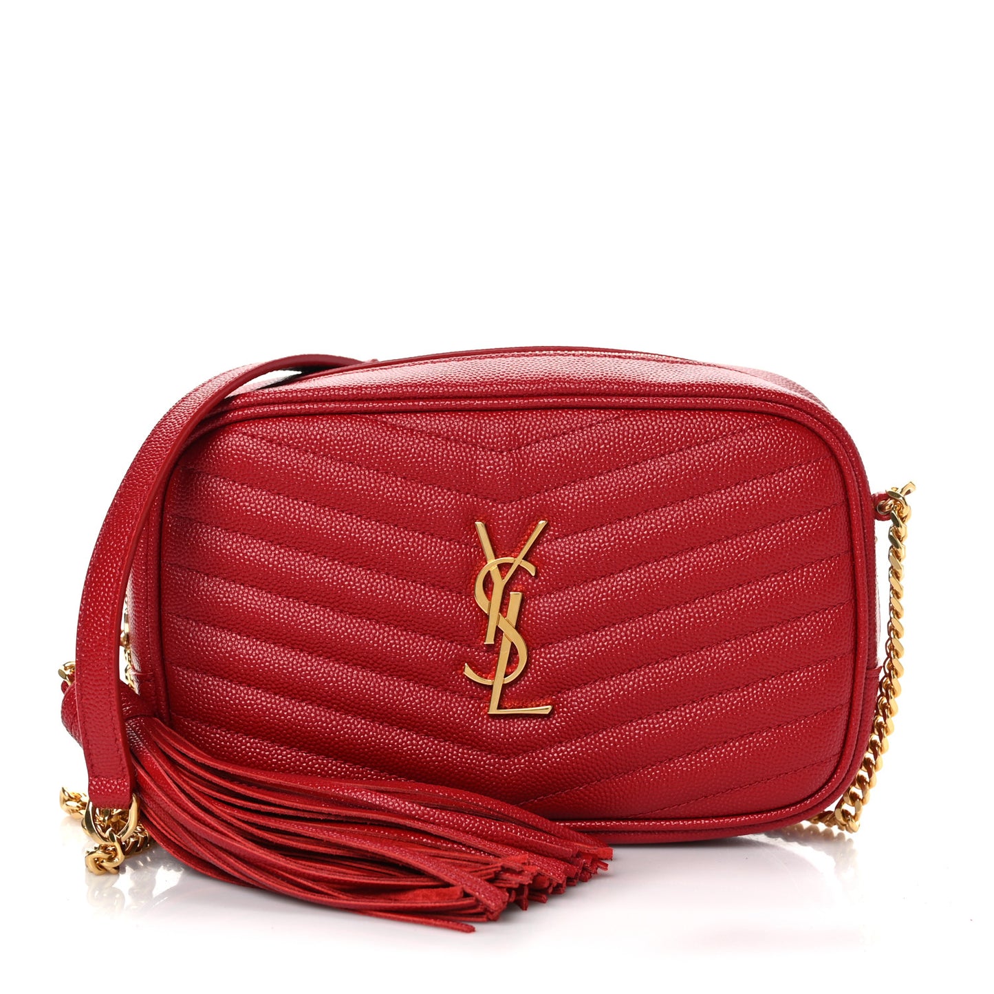 Grain De Poudre Matelasse Monogram Mini Lou Camera Bag Eros Red