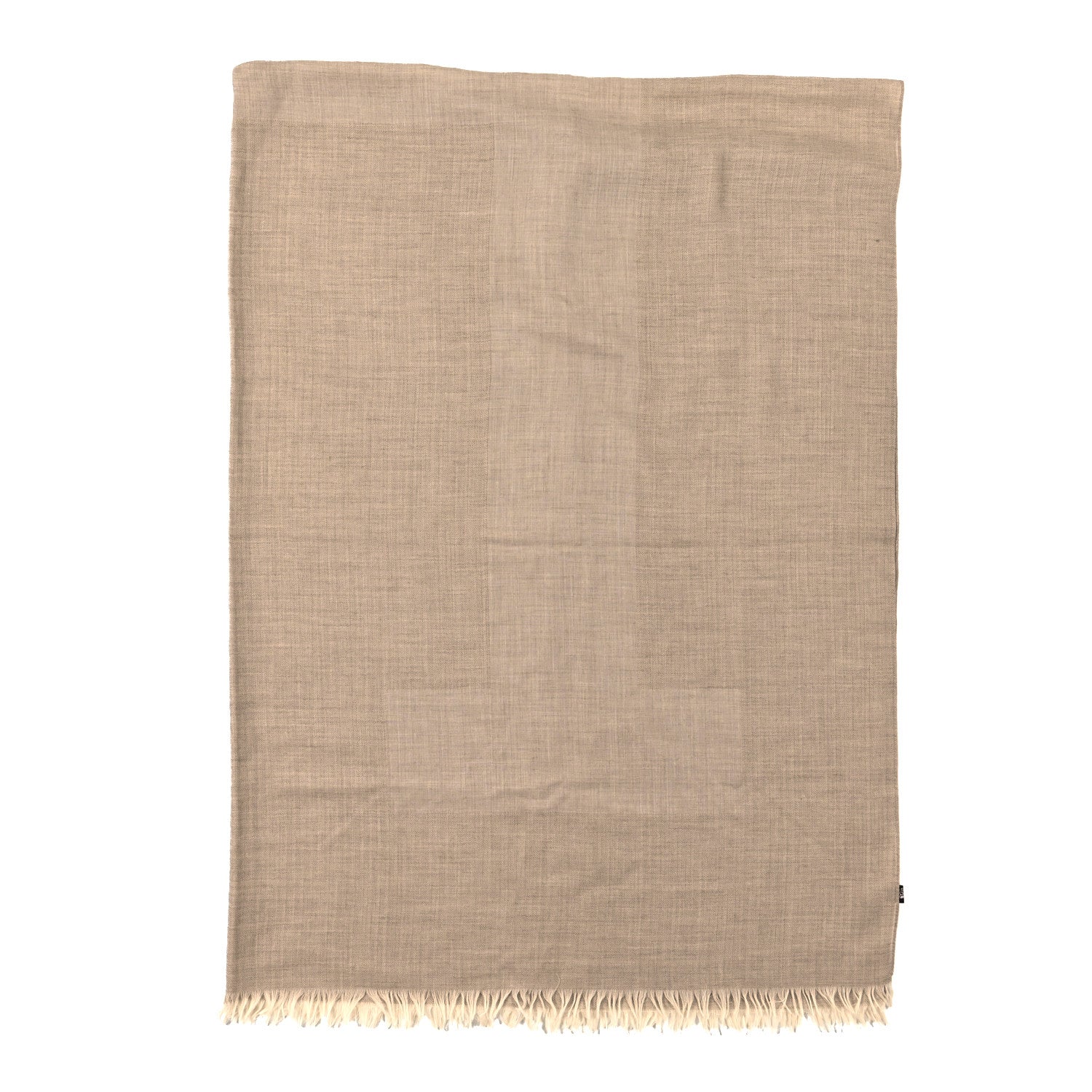 Hermes Cashmere Wool H Scarf Natural 1 of 4