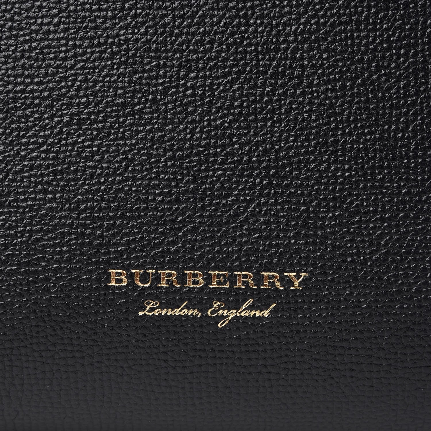 Burberry Grainy Calfskin House Check Medium Banner Tote Black 9 of 22