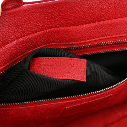Saint Laurent Grained Calfskin Small Cabas Rive Gauche Red 7 of 14
