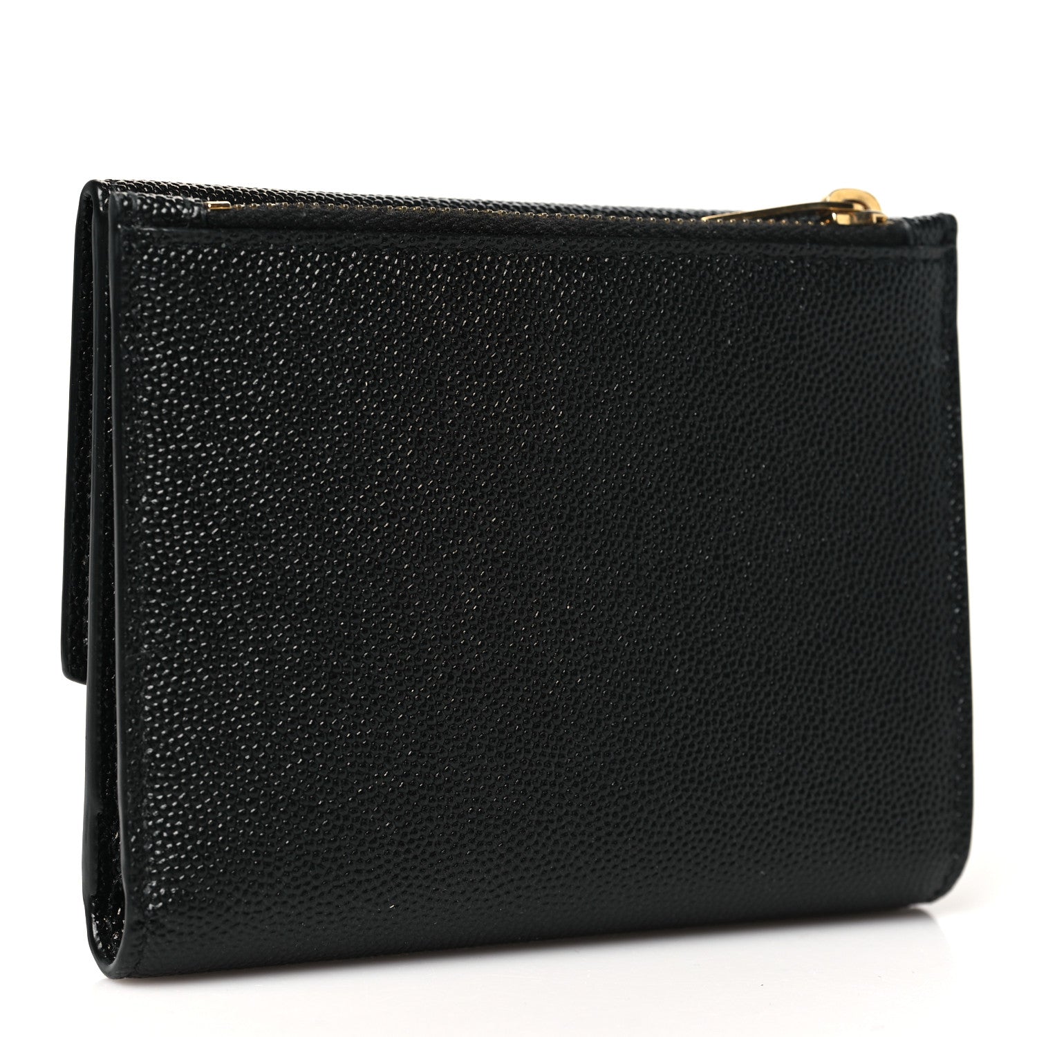 Saint Laurent Grain De Poudre Monogram Bi-Fold Wallet Black 3 of 8