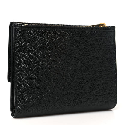 Saint Laurent Grain De Poudre Monogram Bi-Fold Wallet Black 3 of 8