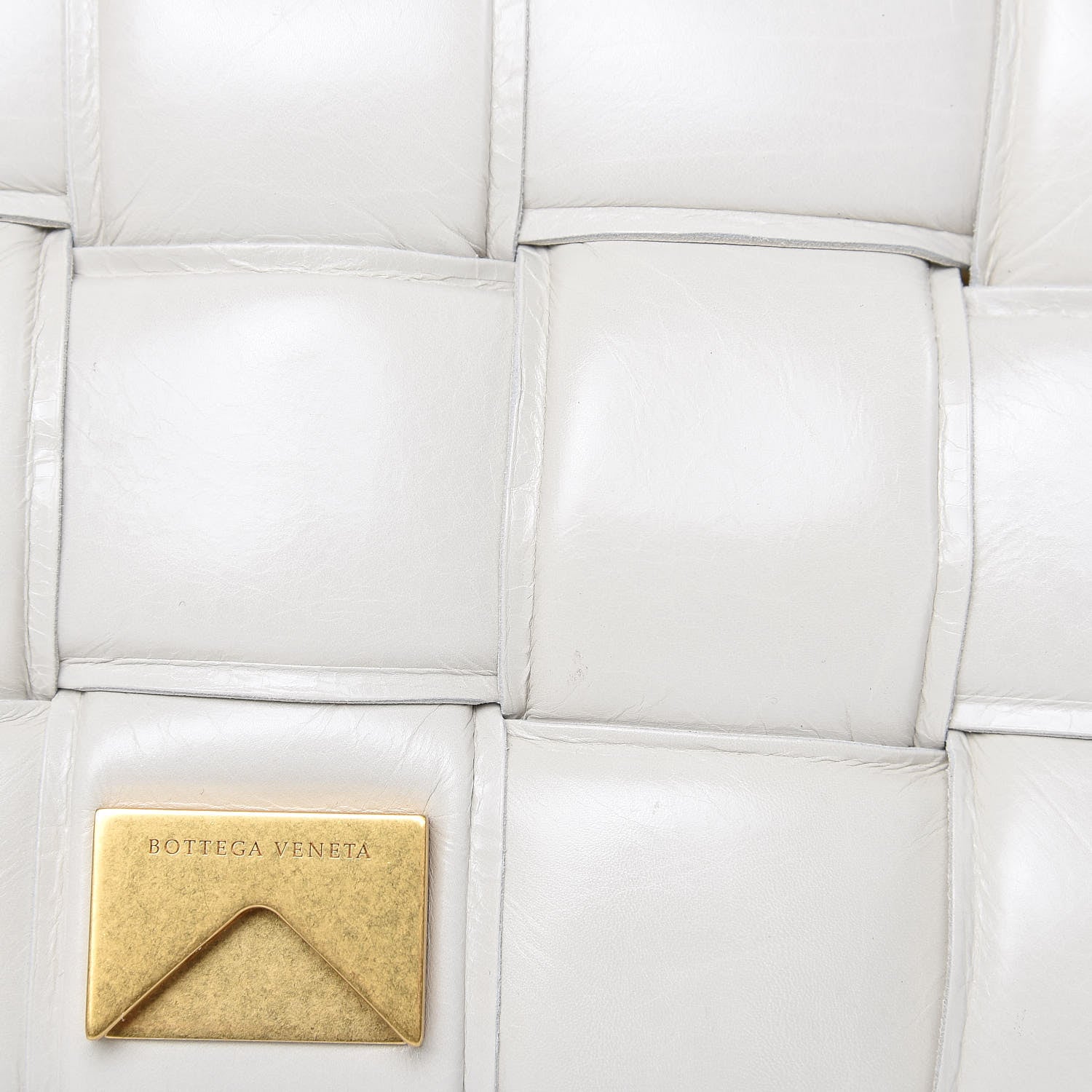 Bottega Veneta Paper Calfskin Maxi Intreccio Padded Cassette Crossbody Bag White 11 of 13