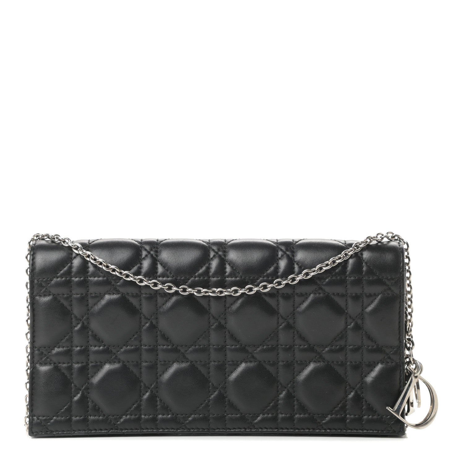 Christian Dior Lambskin Cannage Lady Dior Convertible Clutch Black 1 of 14
