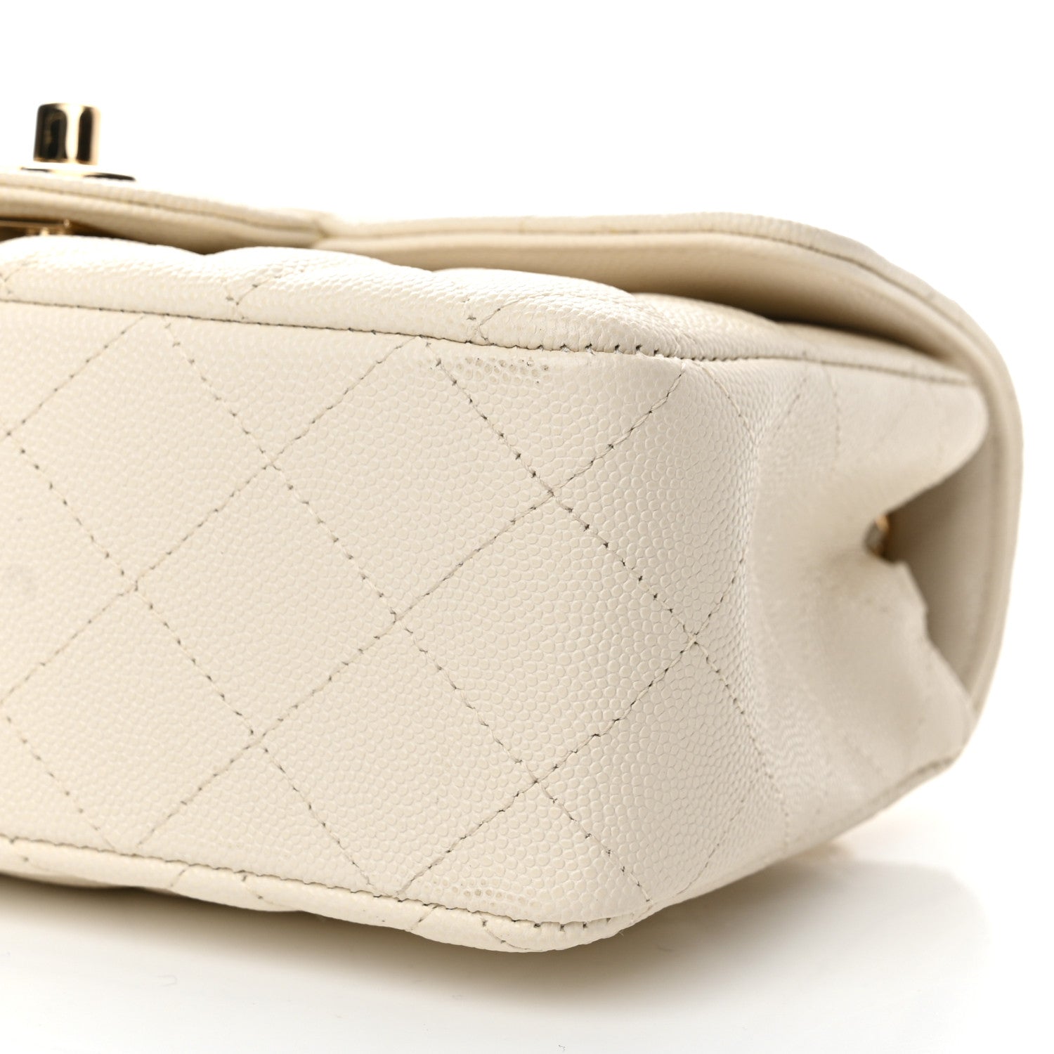 Chanel Caviar Quilted Mini Rectangular Flap White 10 of 13