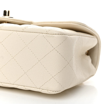 Chanel Caviar Quilted Mini Rectangular Flap White 10 of 13