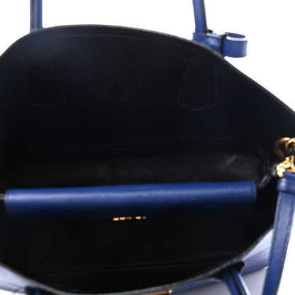 Prada Saffiano Cuir Medium Double Bag Inchiostro 4 of 5