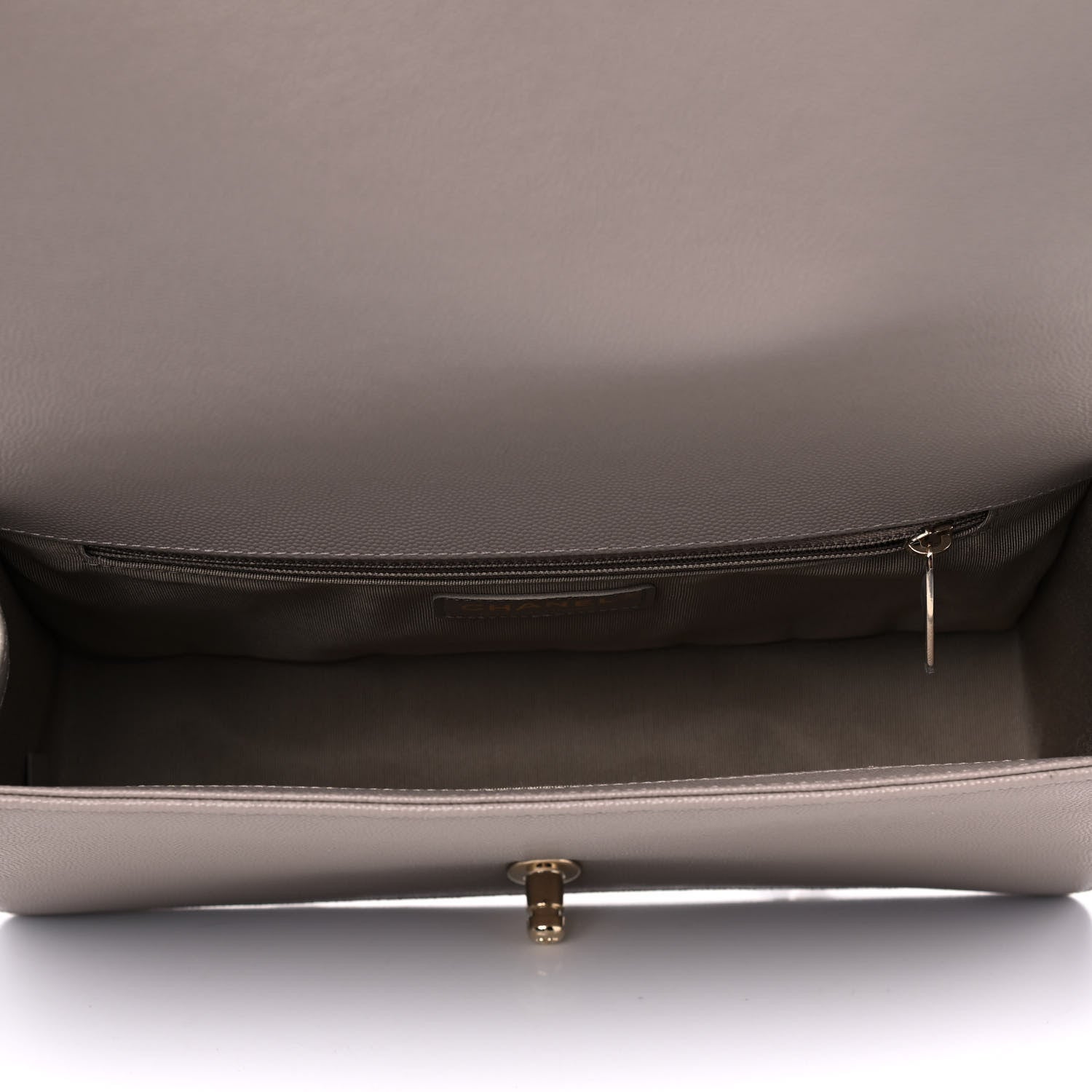 Chanel Caviar Quilted New Medium Boy Flap Dark Beige 4 of 4