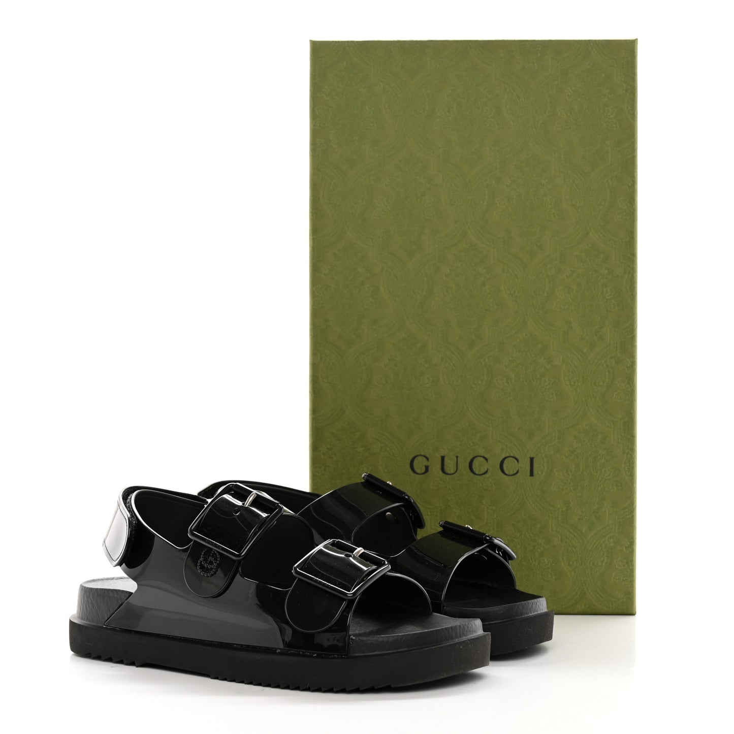 Rubber Mini Double G Womens Isla Dad Sandals 36 Black