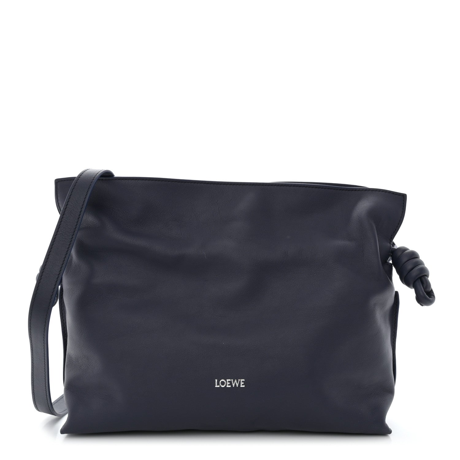Loewe Nappa Flamenco Knot Clutch Navy 1 of 10