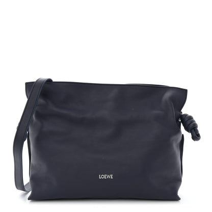 Loewe Nappa Flamenco Knot Clutch Navy 1 of 10
