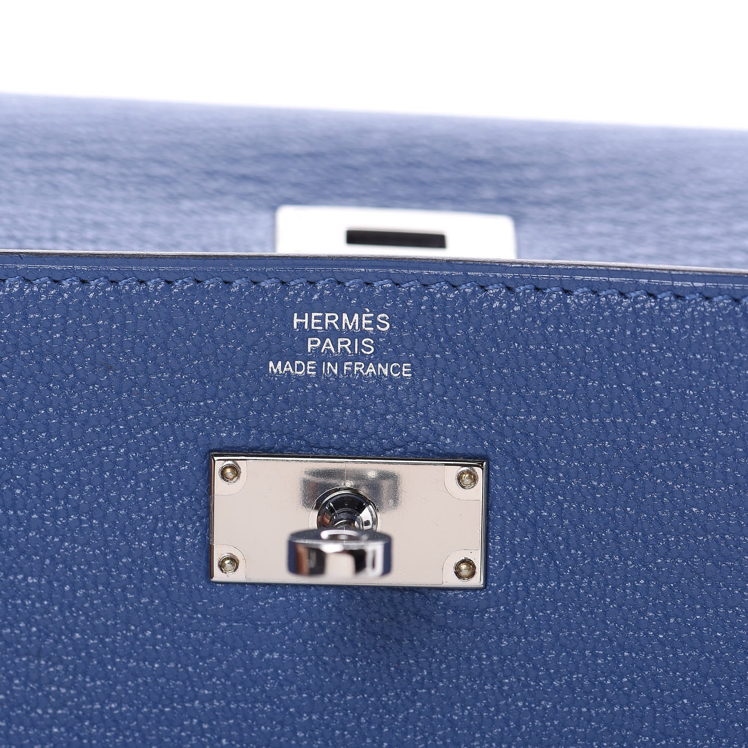 Hermes Chevre Mysore Kelly Longue Wallet Bleu Brighton 6 of 17