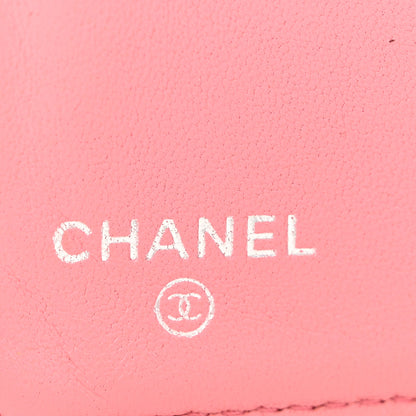 Chanel Lambskin Quilted Yen Wallet Pink 6 of 8