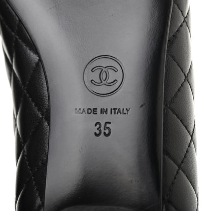 Chanel Lambskin Quilted CC Cap Toe Ballerina Flats 39 Black 35 Black 13 of 18