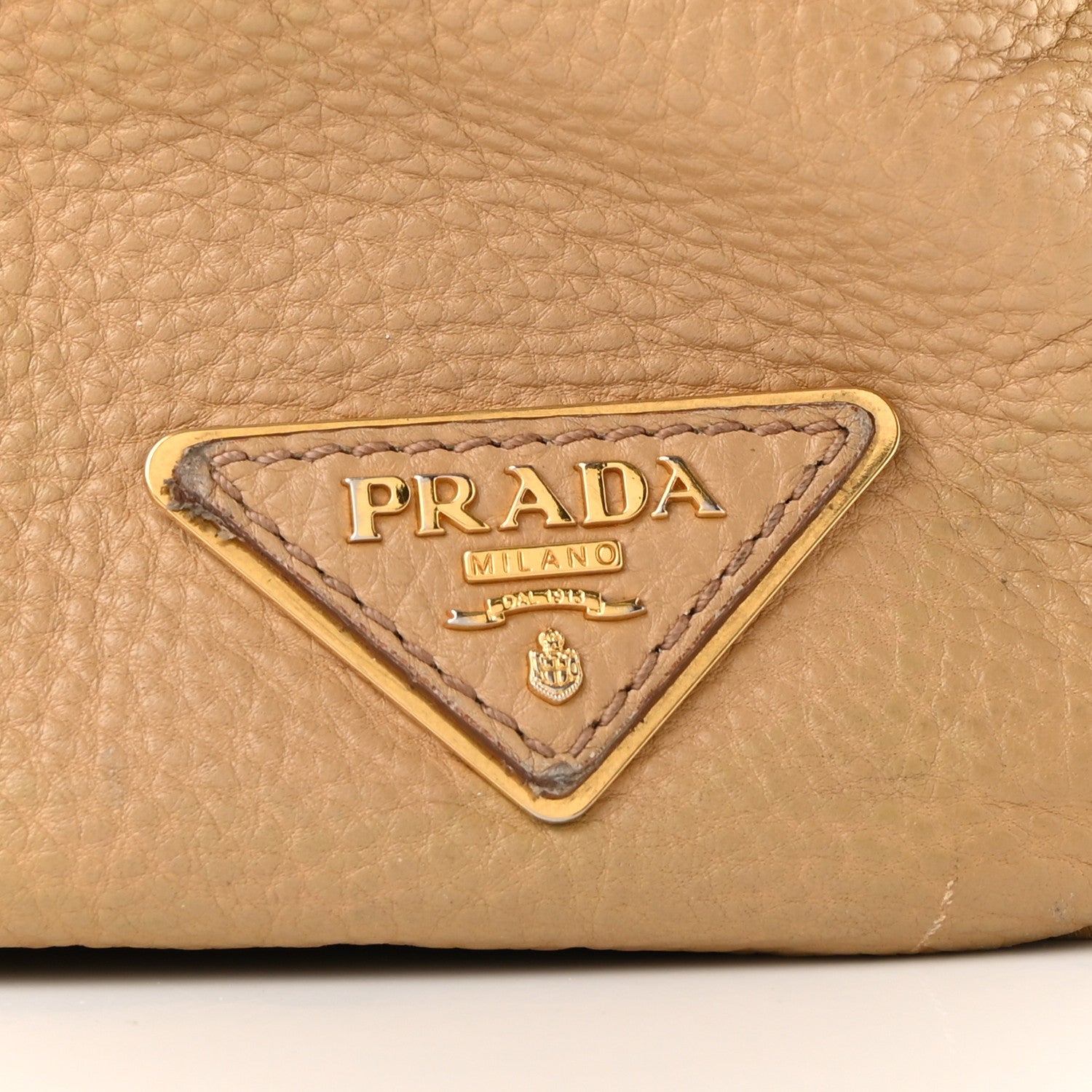 Prada Vitello Daino Side Pocket Hobo Noisette 11 of 12