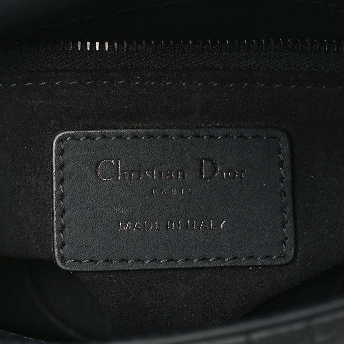 Ultra Matte Calfskin Cannage Mini Lady Dior Black